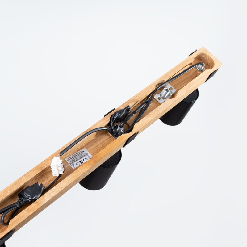 Plafond Fager 4L Schwarz Moderne 4-Flammige Deckenleuchte In Mattem Schwarz-Leuchtezauber