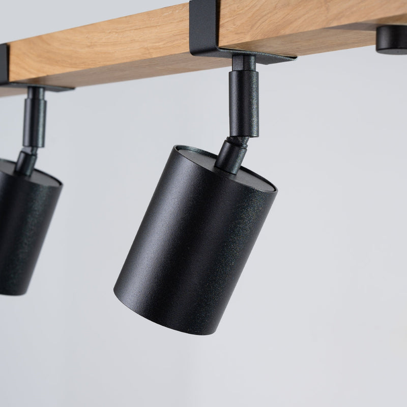 Plafond Fager 4L Schwarz Moderne 4-Flammige Deckenleuchte In Mattem Schwarz-Leuchtezauber