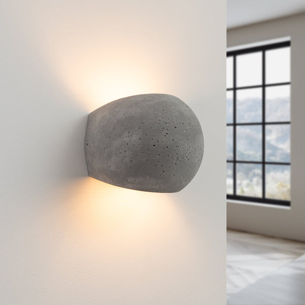 Wandleuchte Globe Beton Moderne Beton-Wandlampe Mit Industriellem Look-Leuchtezauber