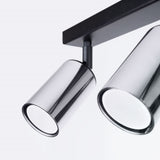 Plafond Winx 2 Schwarz Chrom Dezente 2-Flammige Lampe Mit Chromakzenten-Leuchtezauber