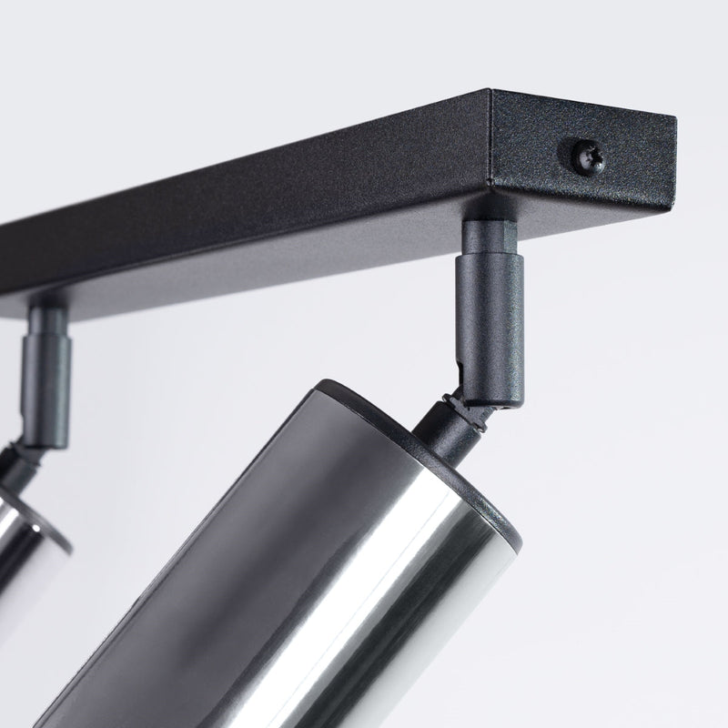 Plafond Winx 2 Schwarz Chrom Dezente 2-Flammige Lampe Mit Chromakzenten-Leuchtezauber