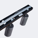 Plafond Winx 3 Schwarz Chrom Moderne 3-Flammige Lampe Mit Chromdetails-Leuchtezauber