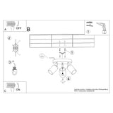 Plafond Winx 3P Schwarz Chrom Elegante 3-Spot Deckenleuchte In Chromfinish-Leuchtezauber