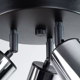 Plafond Winx 3P Schwarz Chrom Elegante 3-Spot Deckenleuchte In Chromfinish-Leuchtezauber