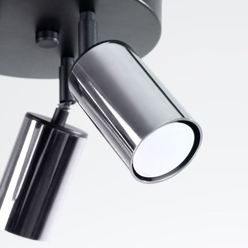 Plafond Winx 3P Schwarz Chrom Elegante 3-Spot Deckenleuchte In Chromfinish-Leuchtezauber