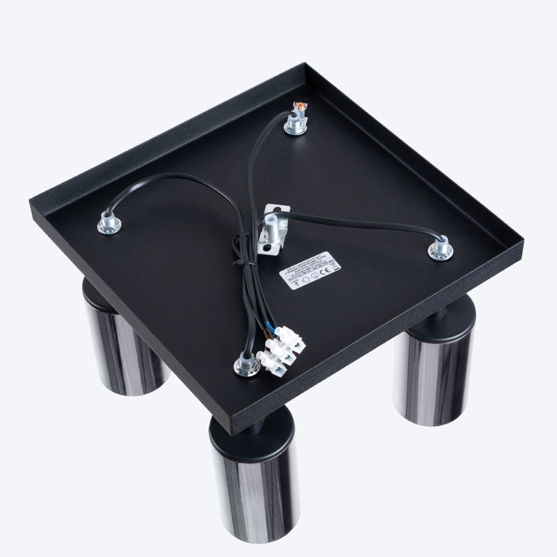 Plafond Winx 4 Schwarz Chrom Stilvolle 4-Flammige Lampe In Chrom-Schwarz-Leuchtezauber