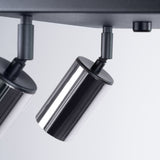 Plafond Winx 4 Schwarz Chrom Stilvolle 4-Flammige Lampe In Chrom-Schwarz-Leuchtezauber