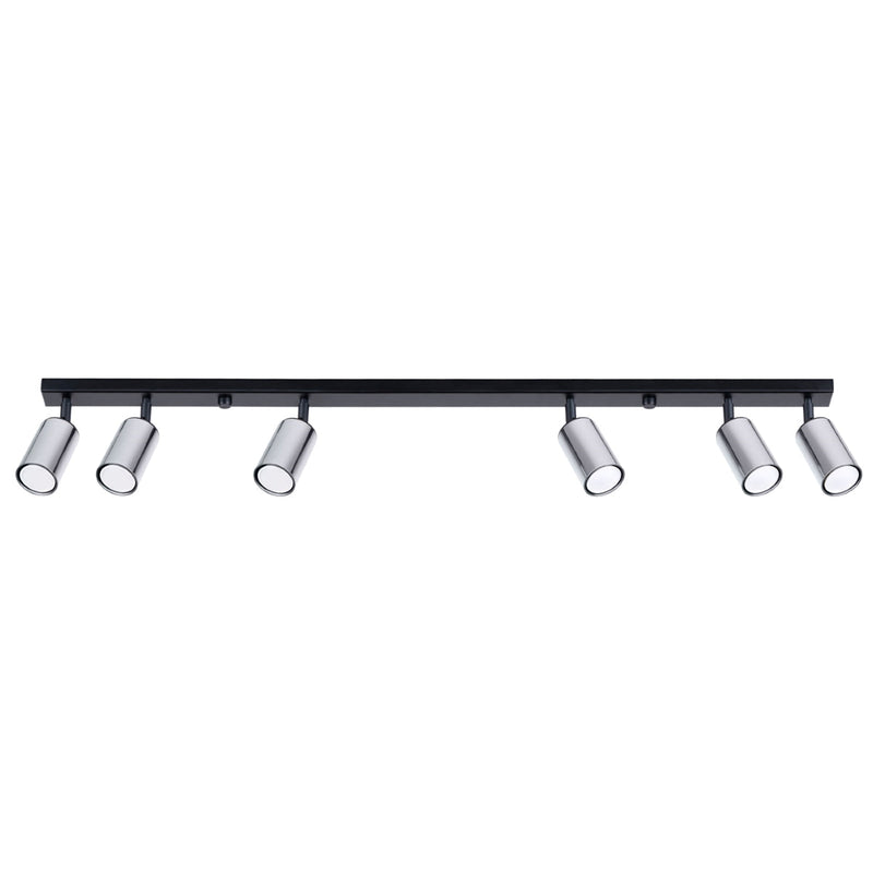 Plafond Winx 6L Schwarz Chrom Futuristische 6-Flammige Lampe In Chromoptik-Leuchtezauber