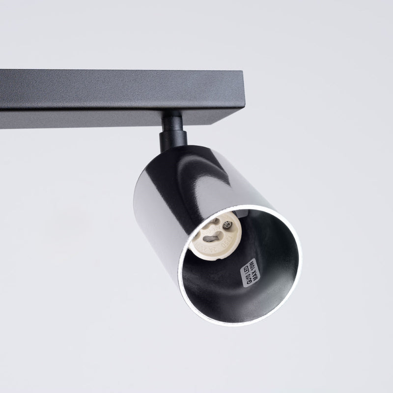 Plafond Winx 6L Schwarz Chrom Futuristische 6-Flammige Lampe In Chromoptik-Leuchtezauber