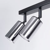 Plafond Winx 6L Schwarz Chrom Futuristische 6-Flammige Lampe In Chromoptik-Leuchtezauber