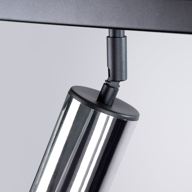 Plafond Winx 6L Schwarz Chrom Futuristische 6-Flammige Lampe In Chromoptik-Leuchtezauber