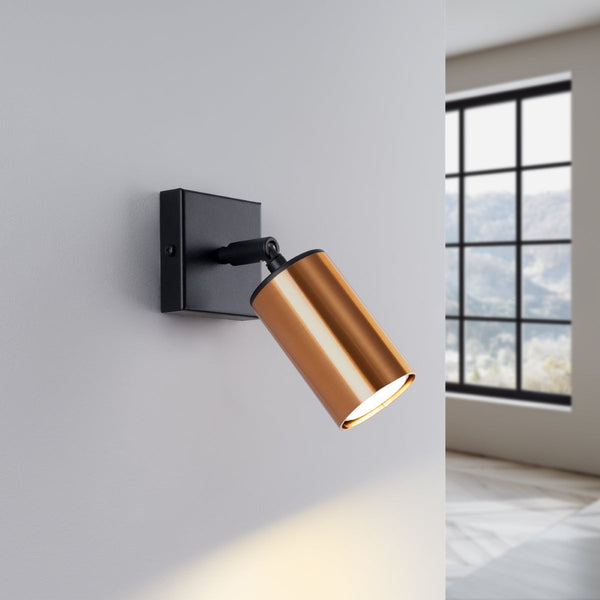 Wandlampe Winx Schwarz-Kupfer Moderne Wandlampe Mit Warmem Kupferton – Stilvoll & Auffällig-Leuchtezauber