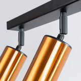 Plafond Winx 3 Schwarz Kupfer Moderne 3-Flammige Deckenlampe Mit Kupferdetails-Leuchtezauber