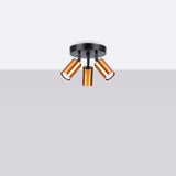 Plafond Winx 3P Schwarz Kupfer Kompakte 3-Spot Lampe In Edlem Kupferlook-Leuchtezauber