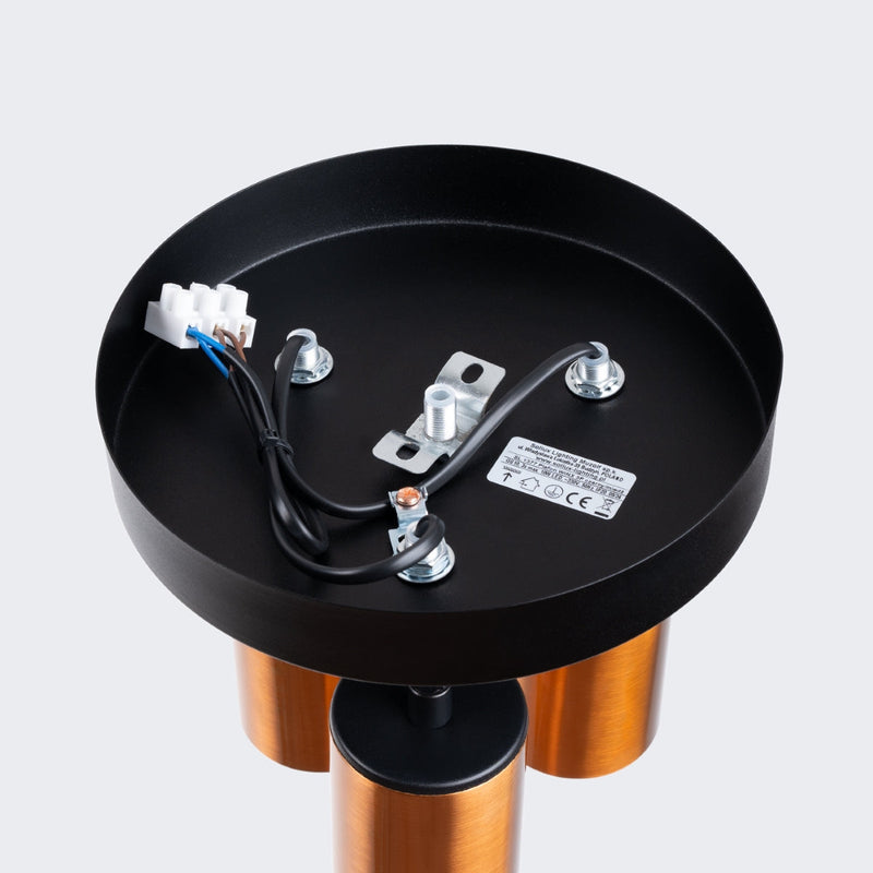 Plafond Winx 3P Schwarz Kupfer Kompakte 3-Spot Lampe In Edlem Kupferlook-Leuchtezauber