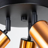 Plafond Winx 3P Schwarz Kupfer Kompakte 3-Spot Lampe In Edlem Kupferlook-Leuchtezauber