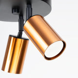 Plafond Winx 3P Schwarz Kupfer Kompakte 3-Spot Lampe In Edlem Kupferlook-Leuchtezauber