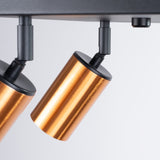 Plafond Winx 4 Schwarz Kupfer Elegante 4-Flammige Deckenlampe In Schwarz-Kupfer-Leuchtezauber