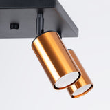 Plafond Winx 4 Schwarz Kupfer Elegante 4-Flammige Deckenlampe In Schwarz-Kupfer-Leuchtezauber