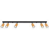 Plafond Winx 6L Schwarz Kupfer Moderne 6-Flammige Lampe Mit Kupferakzenten-Leuchtezauber