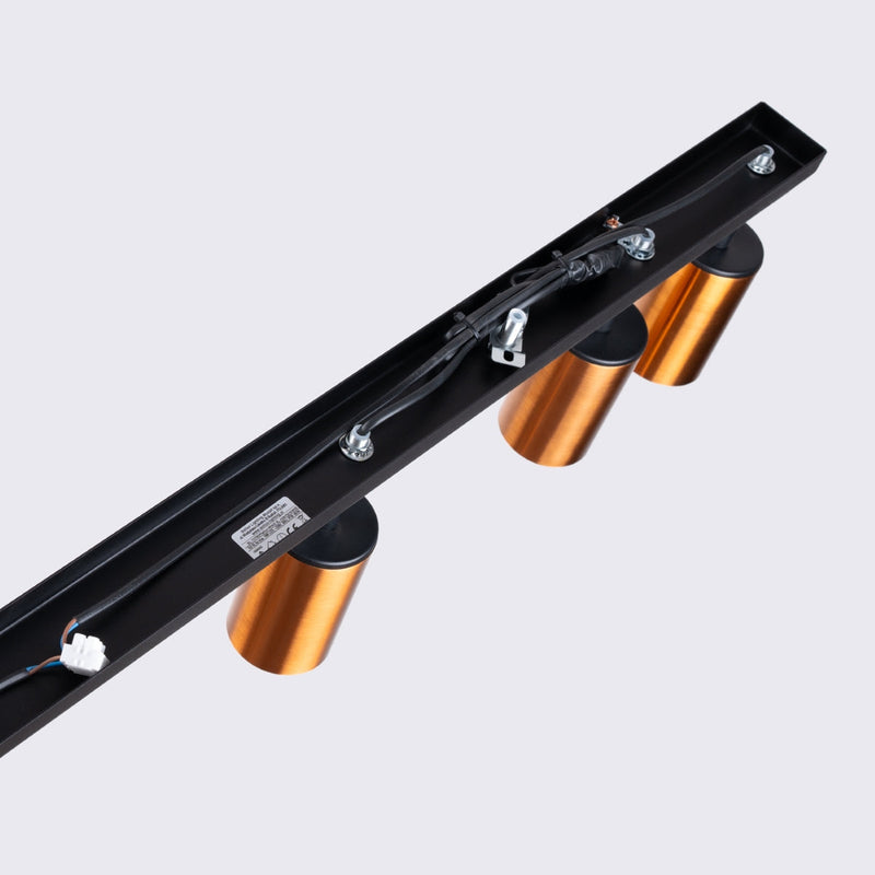 Plafond Winx 6L Schwarz Kupfer Moderne 6-Flammige Lampe Mit Kupferakzenten-Leuchtezauber