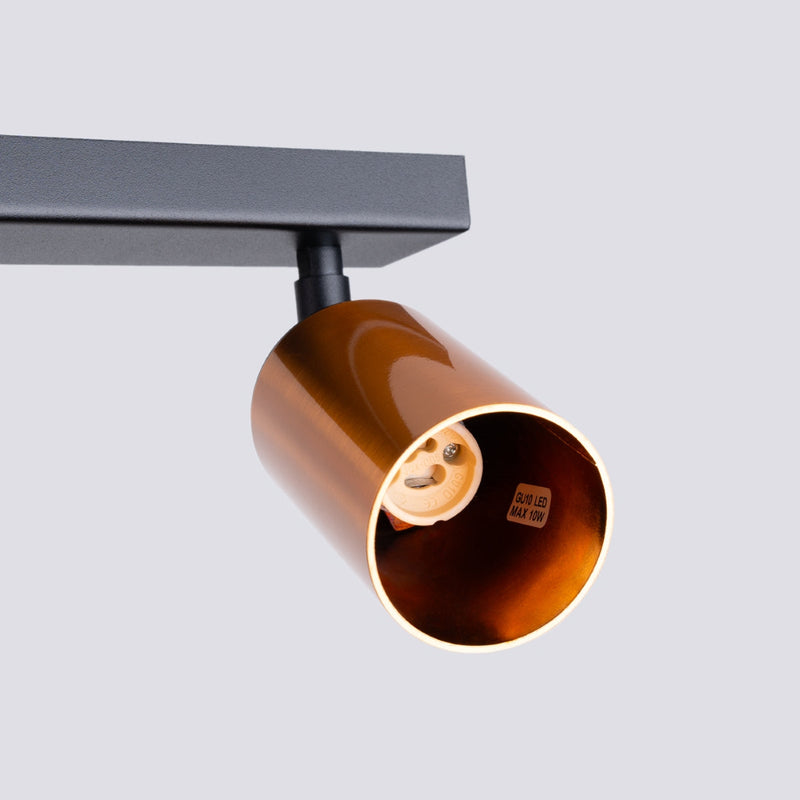 Plafond Winx 6L Schwarz Kupfer Moderne 6-Flammige Lampe Mit Kupferakzenten-Leuchtezauber