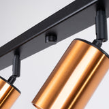 Plafond Winx 6L Schwarz Kupfer Moderne 6-Flammige Lampe Mit Kupferakzenten-Leuchtezauber