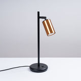Tischlampe Winx Schwarz/Kupfer – Kupfer-Reflektor, Edles Design-Leuchtezauber