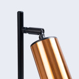 Tischlampe Winx Schwarz/Kupfer – Kupfer-Reflektor, Edles Design-Leuchtezauber