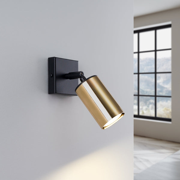 Wandlampe Winx Schwarz-Gold Elegante Wandlampe Mit Goldakzent – Edel & Kontrastreich-Leuchtezauber
