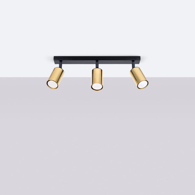 Plafond Winx 3 Schwarz Gold Elegante 3-Flammige Deckenleuchte In Gold-Schwarz-Leuchtezauber