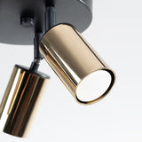 Plafond Winx 3P Schwarz Gold Stilvolle 3-Spot Lampe In Schwarz-Gold-Leuchtezauber