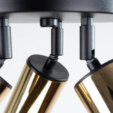 Plafond Winx 3P Schwarz Gold Stilvolle 3-Spot Lampe In Schwarz-Gold-Leuchtezauber