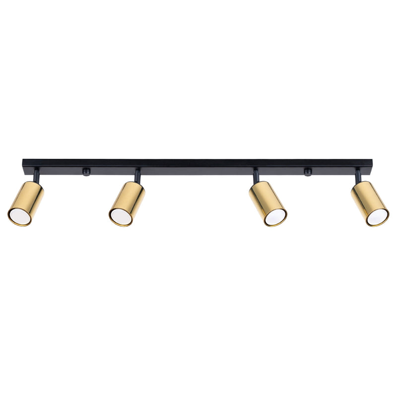 Plafond Winx 4L Schwarz Gold Moderne Lineare 4-Flammige Deckenleuchte-Leuchtezauber