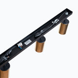 Plafond Winx 4L Schwarz Gold Moderne Lineare 4-Flammige Deckenleuchte-Leuchtezauber