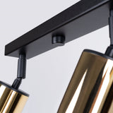 Plafond Winx 4L Schwarz Gold Moderne Lineare 4-Flammige Deckenleuchte-Leuchtezauber