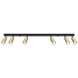 Plafond Winx 6L Schwarz Gold Opulente 6-Flammige Lampe In Schwarz-Gold-Leuchtezauber