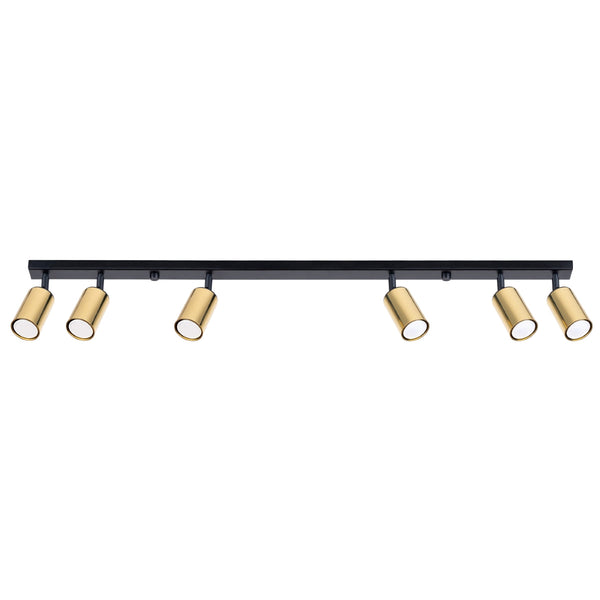 Plafond Winx 6L Schwarz Gold Opulente 6-Flammige Lampe In Schwarz-Gold-Leuchtezauber