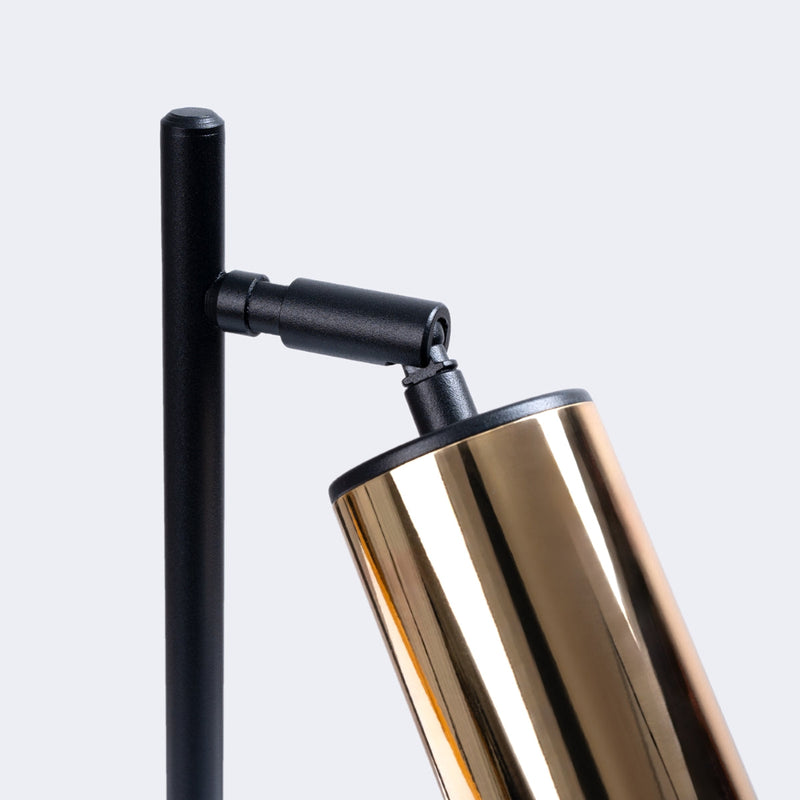 Tischlampe Winx Schwarz/Gold – Metalllampe Mit Goldreflektor-Leuchtezauber