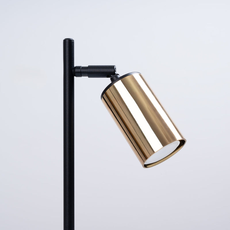 Tischlampe Winx Schwarz/Gold – Metalllampe Mit Goldreflektor-Leuchtezauber