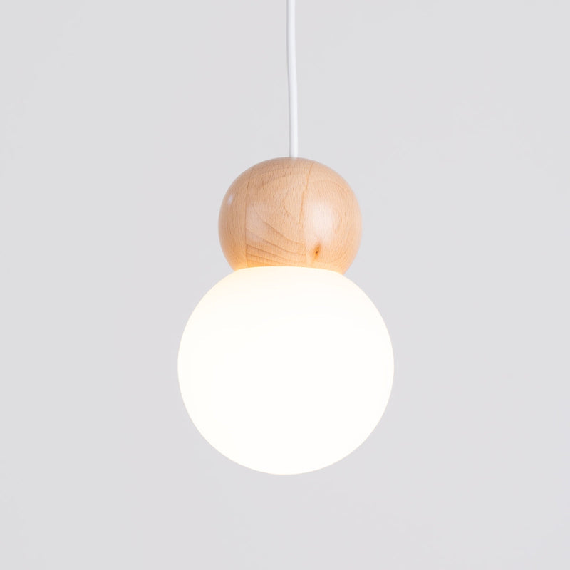 Hängeleuchte Pekka 3-flammig Weiß & Holz – Skandinavischer Look für Esstisch & mehr-Leuchtezauber