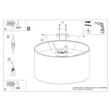 Plafond Telesto Weiß Dunkelbraun Stilvolle Deckenlampe In Weiß Mit Dunklem Holz-Leuchtezauber