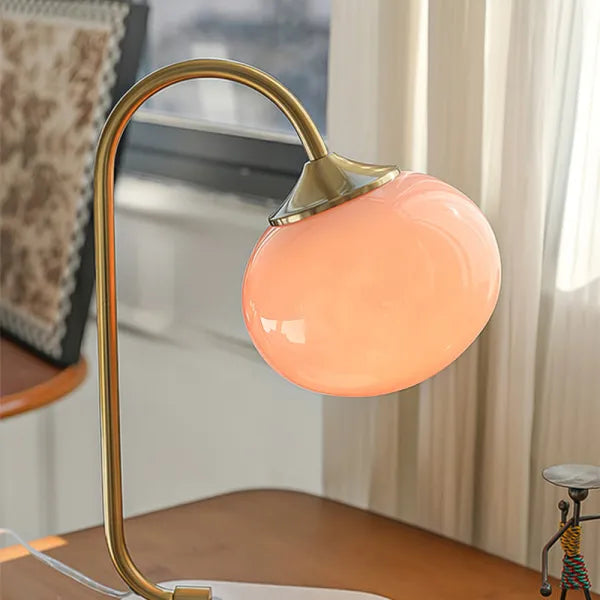 Marshmallow Tischlampe aus Metall und Glas-Leuchtezauber