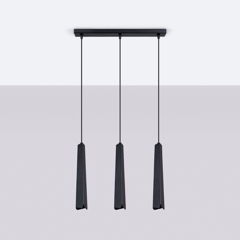 Hängeleuchte Prysm 3-flammig Linear Schwarz – Geometrisch & Modern-Leuchtezauber