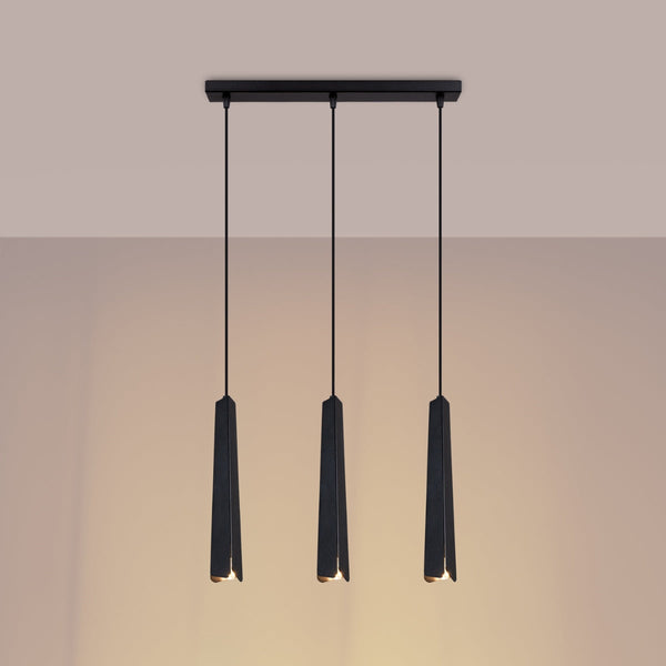 Hängeleuchte Prysm 3-flammig Linear Schwarz – Geometrisch & Modern-Leuchtezauber
