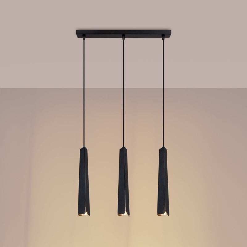 Hängeleuchte Prysm 3-flammig Linear Schwarz – Geometrisch & Modern-Leuchtezauber