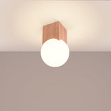 Plafond Solis Naturholz Minimalistische Holz-Deckenleuchte Rund-Leuchtezauber