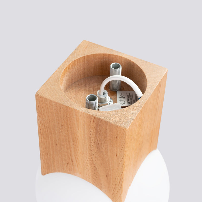 Plafond Solis Naturholz Minimalistische Holz-Deckenleuchte Rund-Leuchtezauber