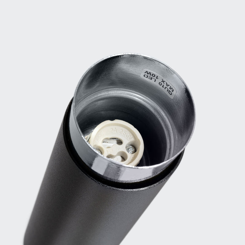 Plafond Nero Ø12,5 Cm Schwarz-Chrom Kompakte Leuchte In Chromoptik-Leuchtezauber