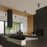 Plafond Nero Ø22,5 Cm Schwarz-Chrom Moderner Metallic-Look-Leuchtezauber